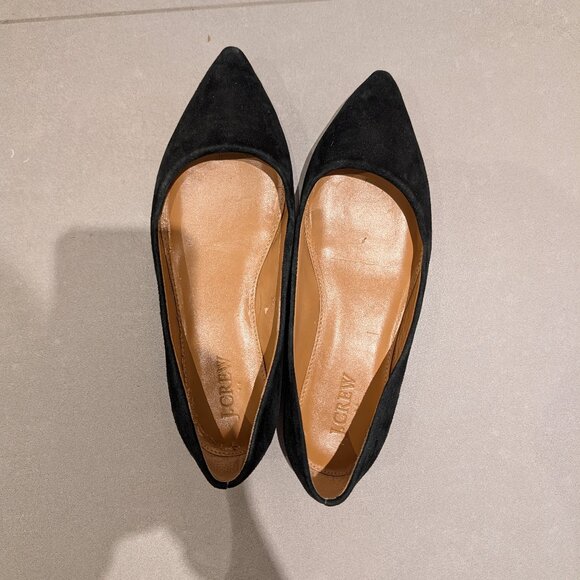 Suede Leather Ballet Flats - Picture 1 of 3